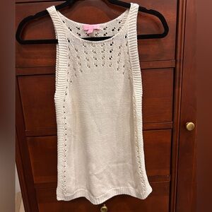 Lily Pulitzer Cream Sleeveless Knit Top